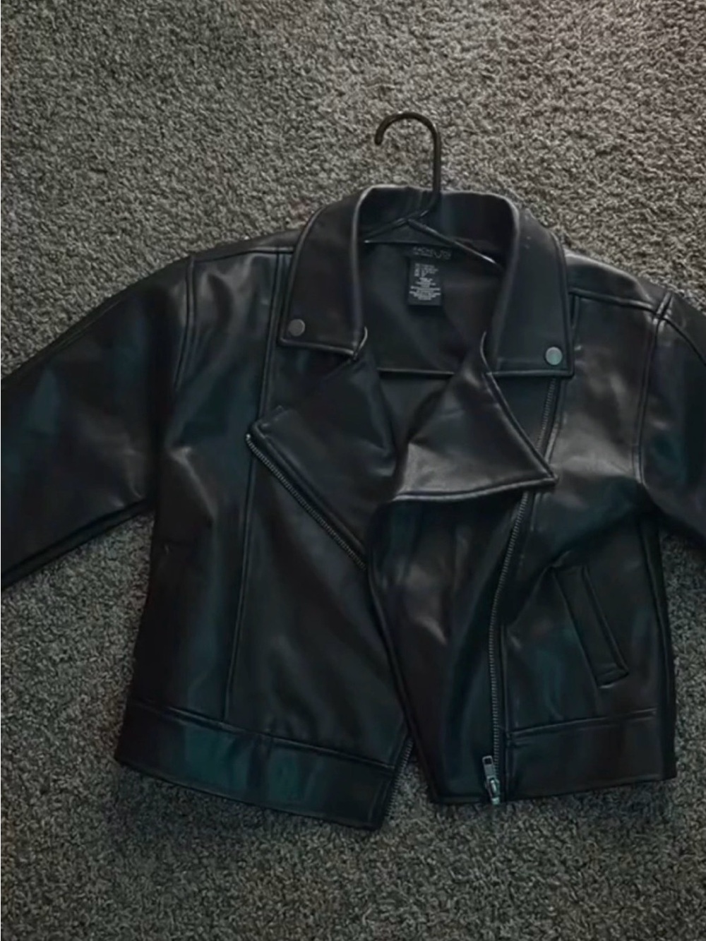 Rachel Zoe Black Faux Leather Moto Jacket